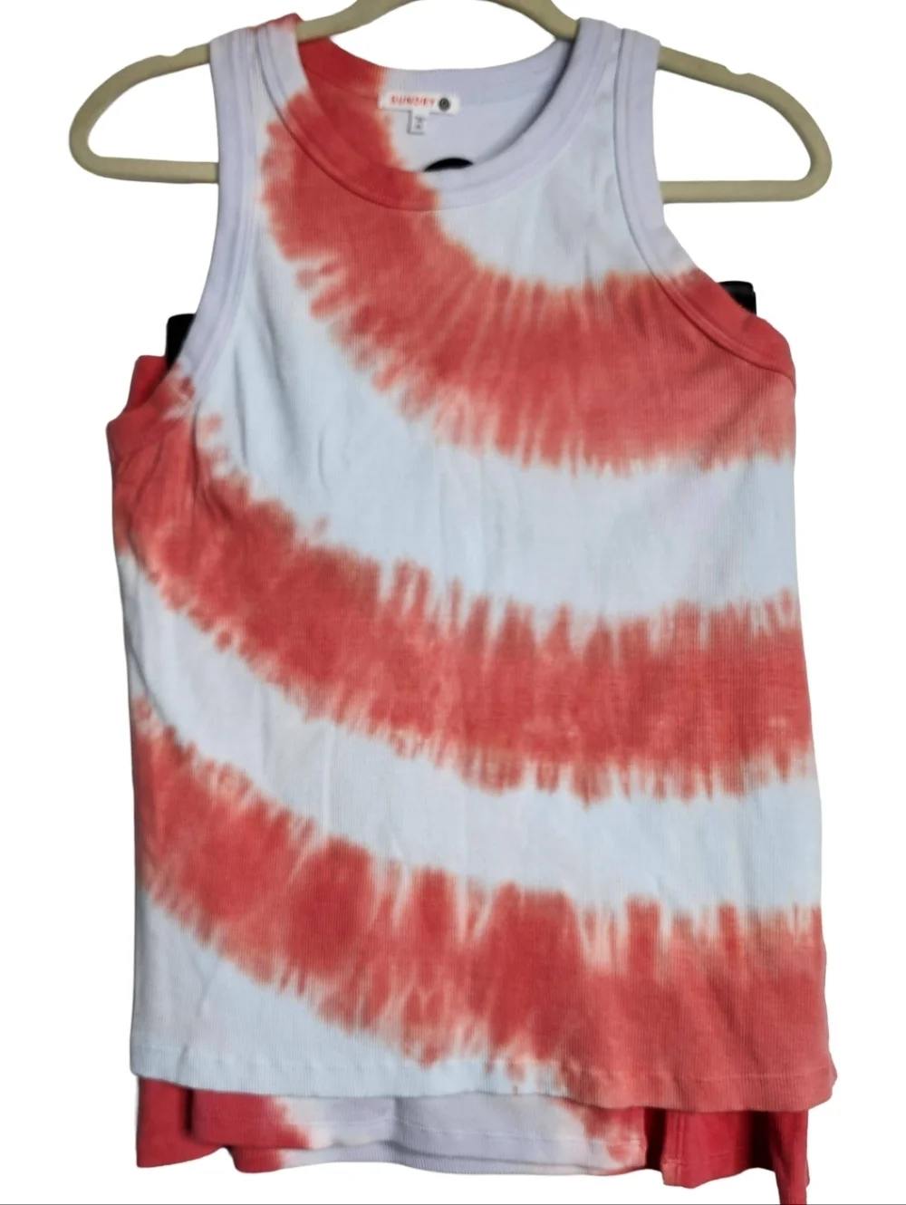 Sundry Umbrella Stripe Tie Dye Crewneck Tank Top Skort Womens XL Modal Vacation